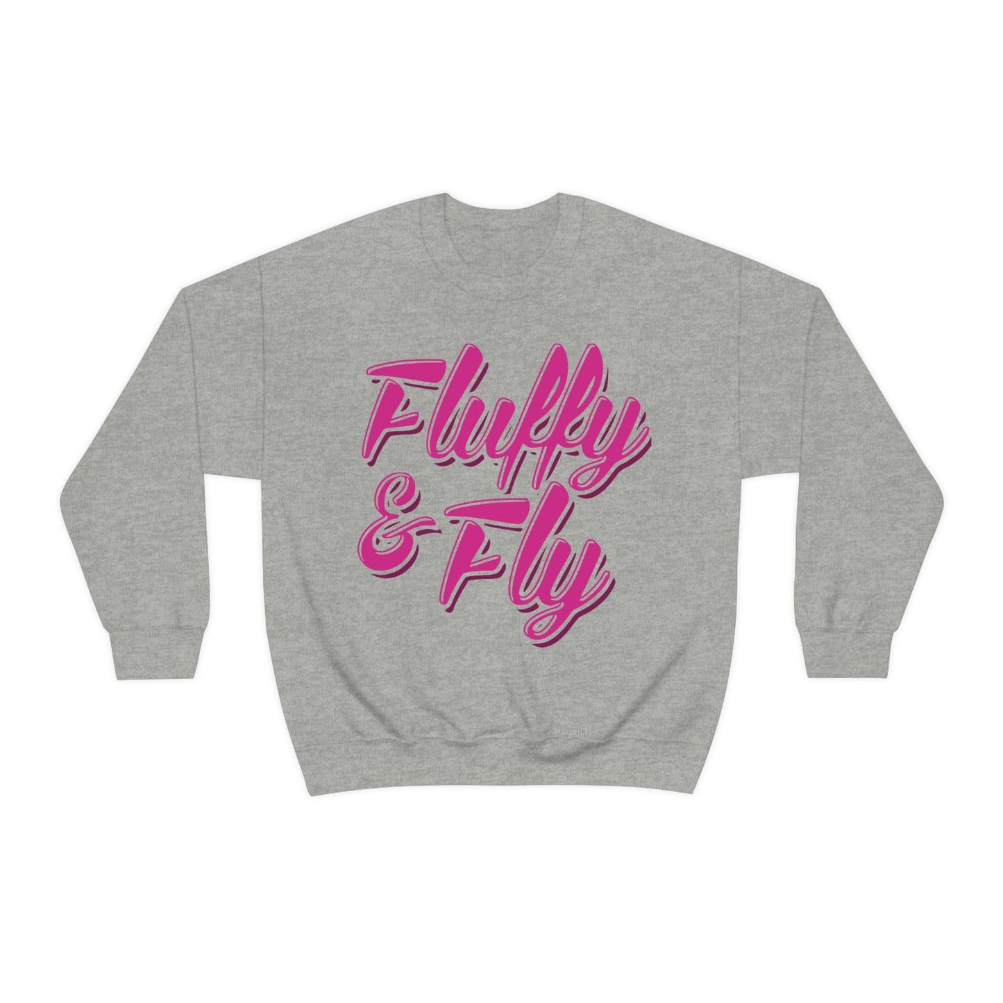 Fluffy & Fly Unisex Heavy Blend™ Crewneck Sweatshirt Sweatshirt Printify S Sport Grey 