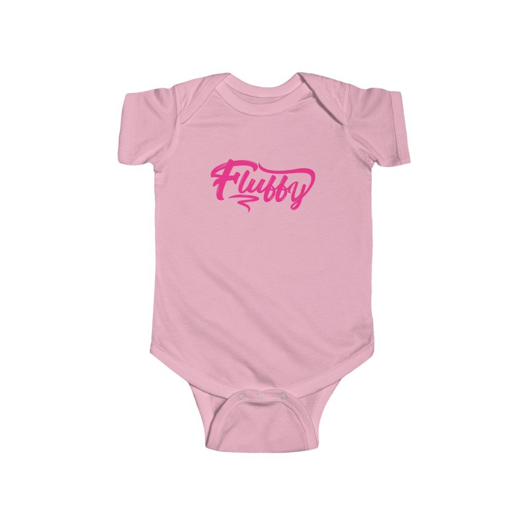 Fluffy Infant Fine Jersey Bodysuit Short Sleeve Kids clothes Printify Pink NB
