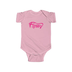 Fluffy Infant Fine Jersey Bodysuit Short Sleeve Kids clothes Printify Pink NB