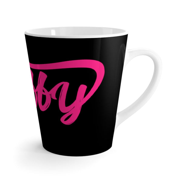 Fluffy Latte mug- Black/Pink Mug Printify