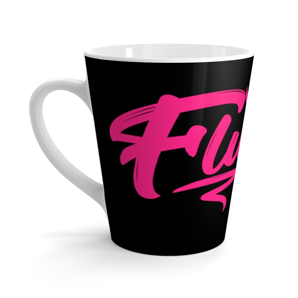 Fluffy Latte mug- Black/Pink Mug Printify