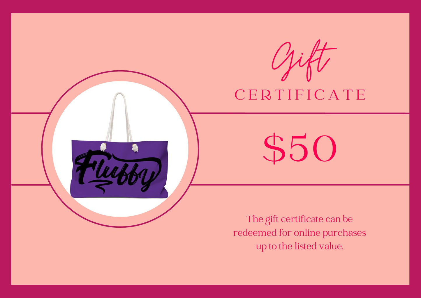 Gift Card Gift Card My Beautiful Fluff $25.00 USD