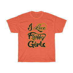 I love Fluffy Girls Men's M-5XL Heavy Cotton Tee T-Shirt Printify Orange M