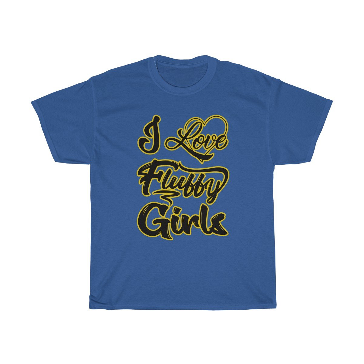 I love Fluffy Girls Men's M-5XL Heavy Cotton Tee T-Shirt Printify Royal M