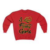 I love Fluffy Girls Unisex Heavy Blend™ Crewneck Sweatshirt Sweatshirt Printify L Red