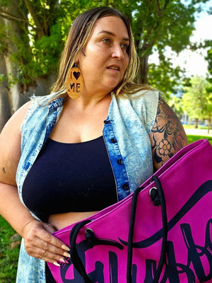 I Love Me Cut Out Wooden Earring My Beautiful Fluff