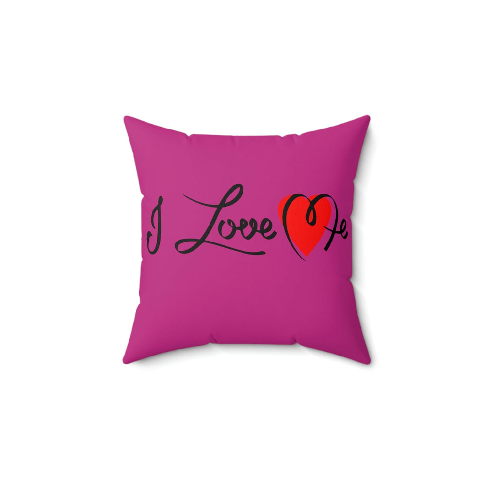 I Love Me Spun Polyester Square Pillow Home Decor Printify 14" × 14"