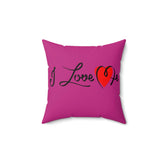 I Love Me Spun Polyester Square Pillow Home Decor Printify 14" × 14"