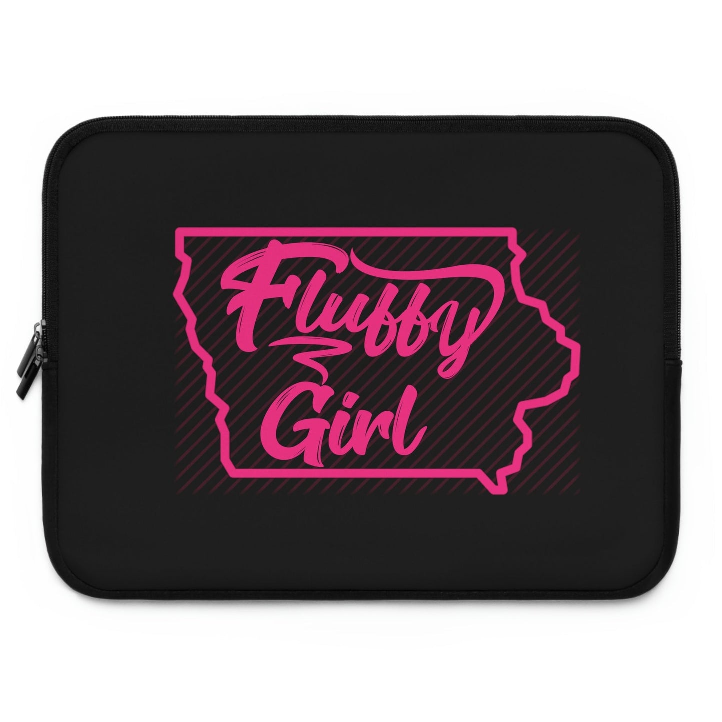 Iowa Fluffy Laptop Sleeve Laptop Sleeve Printify Black 15"
