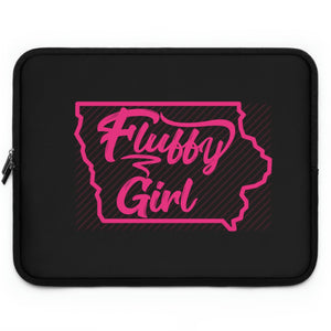 Iowa Fluffy Laptop Sleeve Laptop Sleeve Printify Black 17"