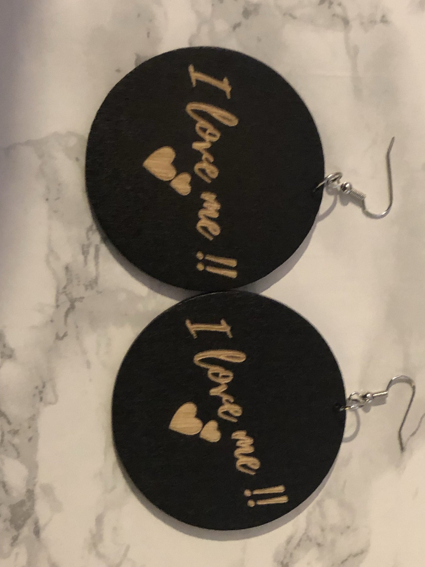 Live Sell I love me earrings My Beautiful Fluff