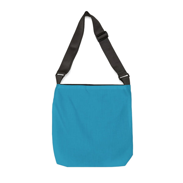 My Beautiful Fluff Adjustable Tote Bag in Turquoise Bags Printify