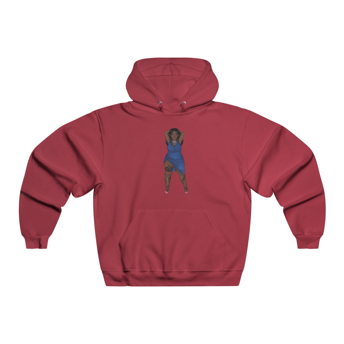 My Beautiful Fluff Show Off Your Fluff KENDRA Hooded Sweatshirt Hoodie Printify True Red S