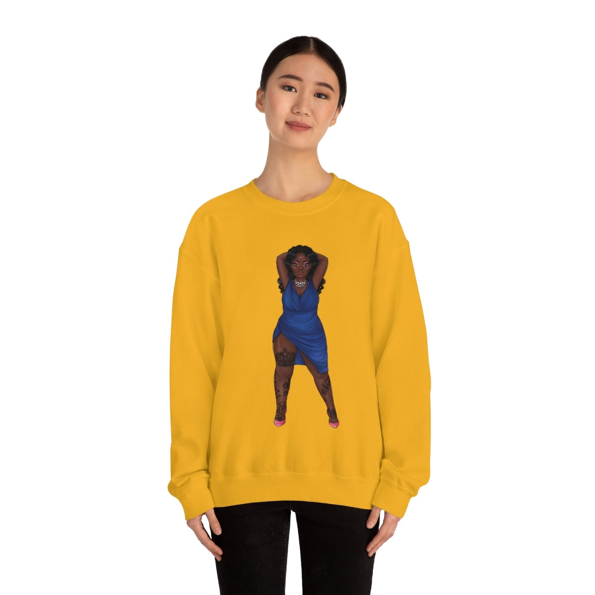 My Beautiful Fluff Show Off Your Fluff Kendra Unisex Heavy Blend Crewneck Sweatshirt Sweatshirt Printify