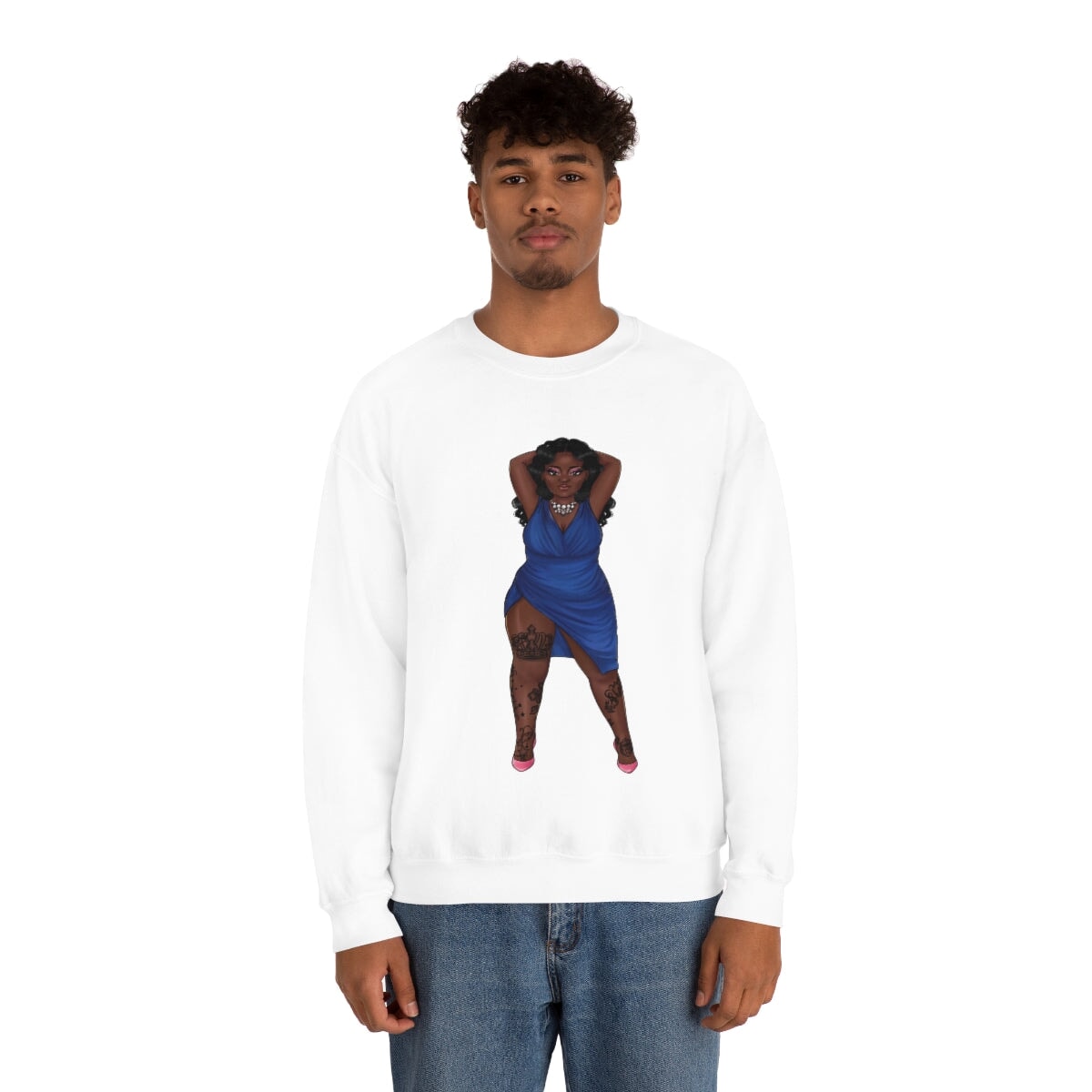 My Beautiful Fluff Show Off Your Fluff Kendra Unisex Heavy Blend Crewneck Sweatshirt Sweatshirt Printify