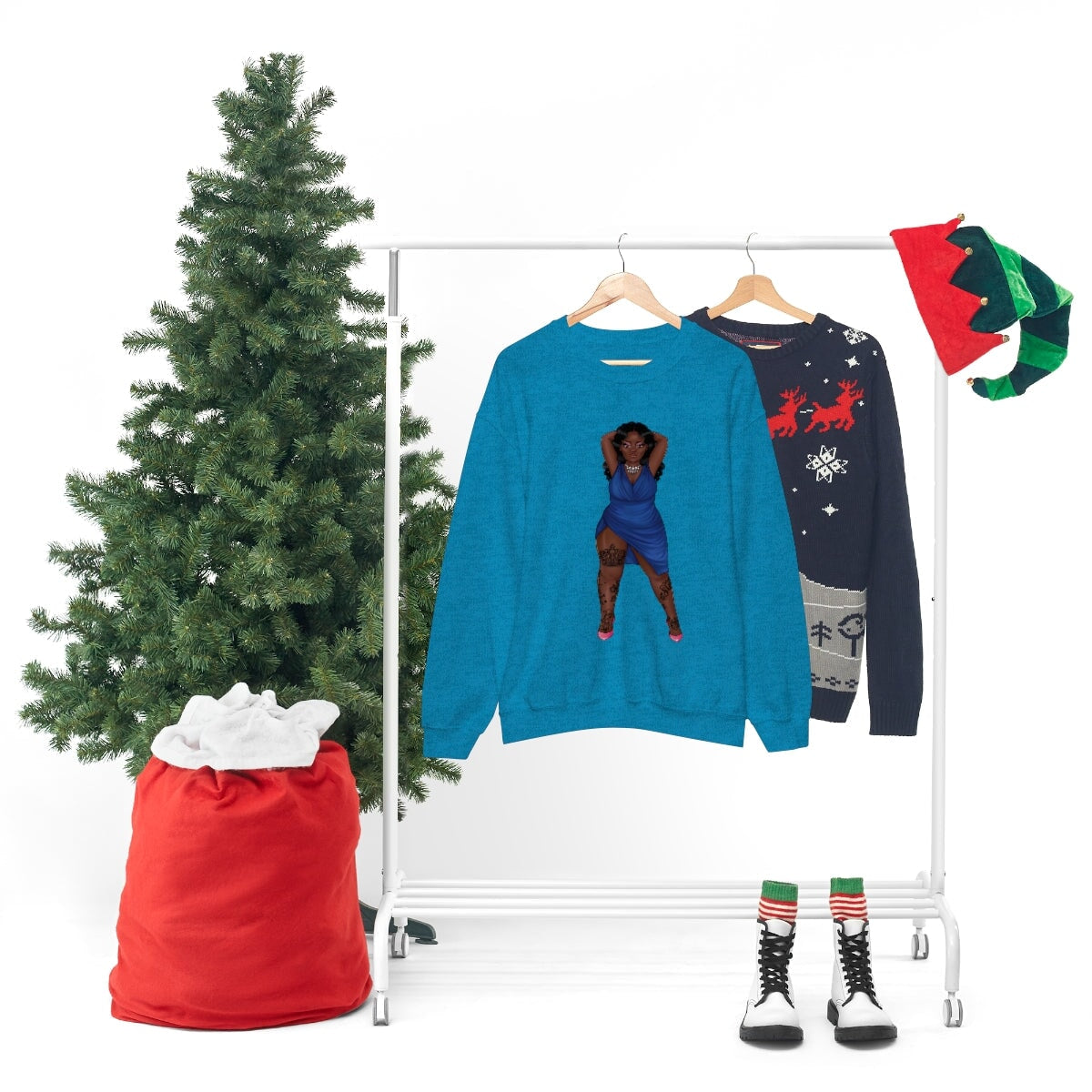 My Beautiful Fluff Show Off Your Fluff Kendra Unisex Heavy Blend Crewneck Sweatshirt Sweatshirt Printify