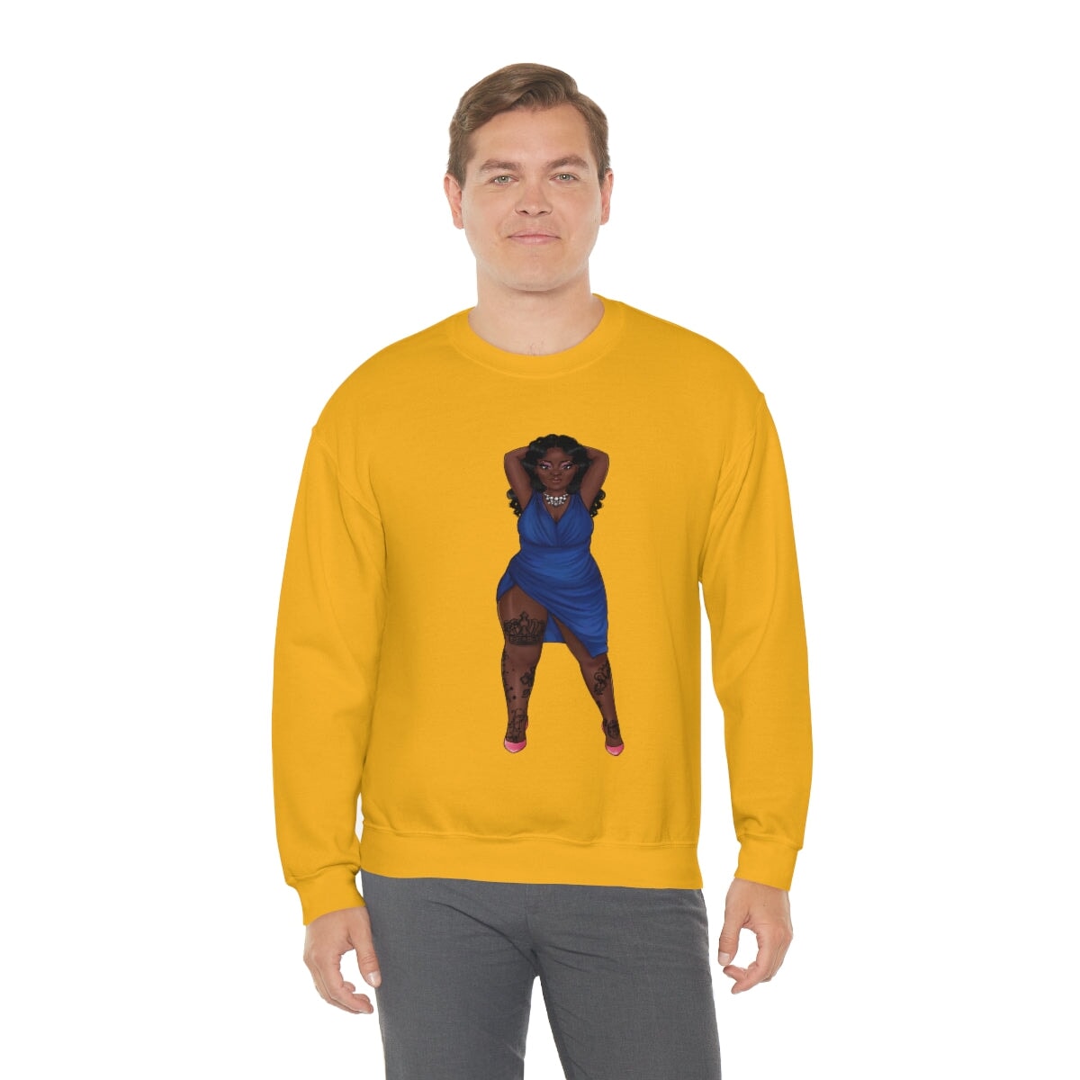 My Beautiful Fluff Show Off Your Fluff Kendra Unisex Heavy Blend Crewneck Sweatshirt Sweatshirt Printify