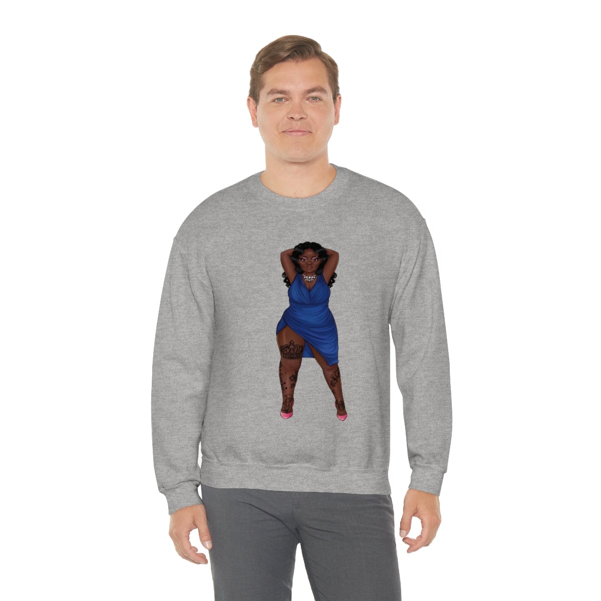 My Beautiful Fluff Show Off Your Fluff Kendra Unisex Heavy Blend Crewneck Sweatshirt Sweatshirt Printify