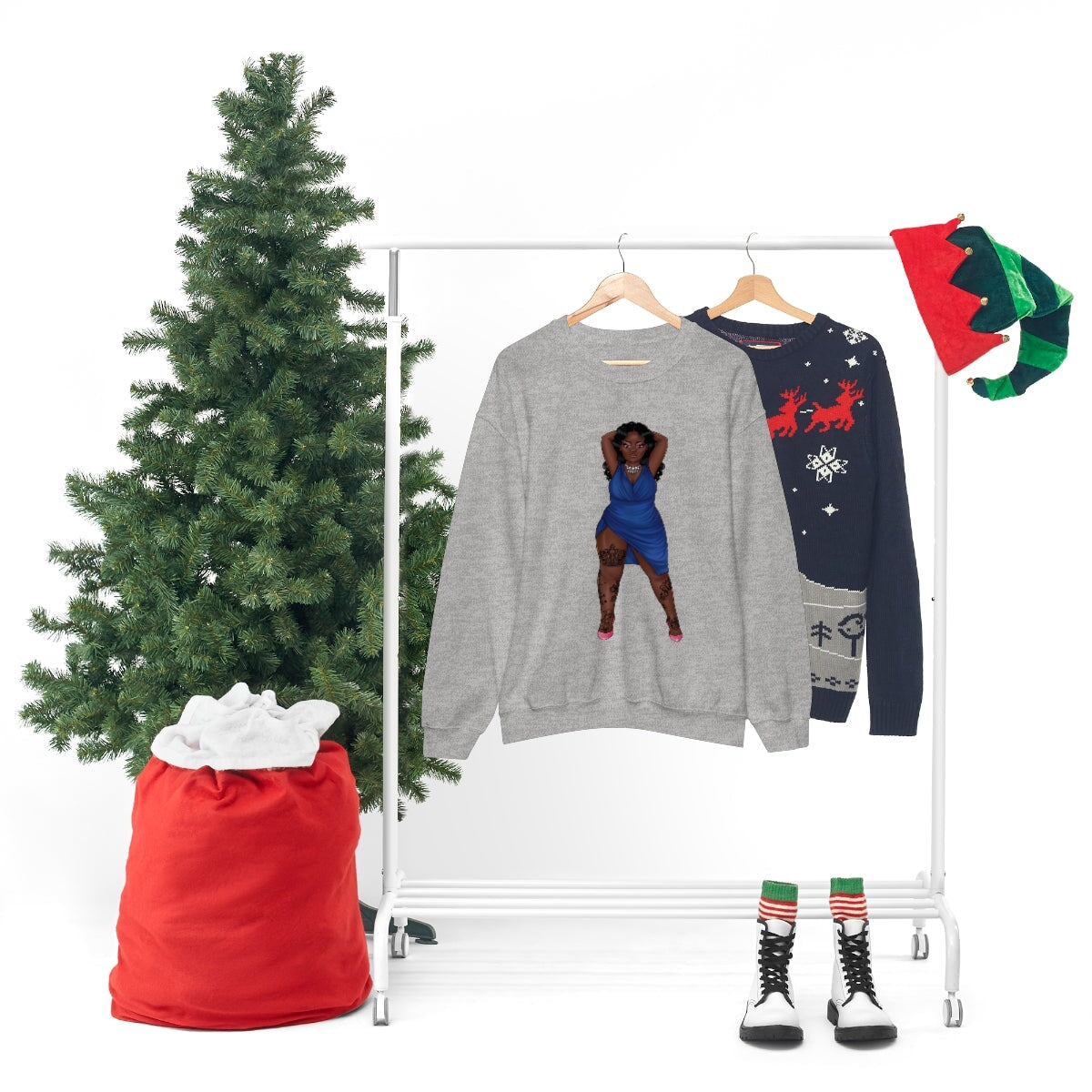 My Beautiful Fluff Show Off Your Fluff Kendra Unisex Heavy Blend Crewneck Sweatshirt Sweatshirt Printify