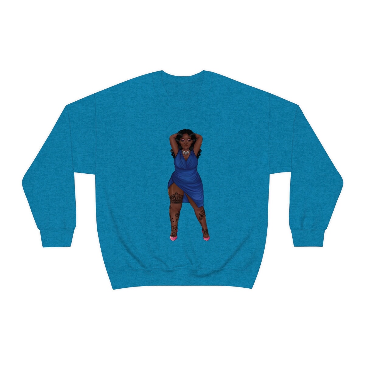 My Beautiful Fluff Show Off Your Fluff Kendra Unisex Heavy Blend Crewneck Sweatshirt Sweatshirt Printify