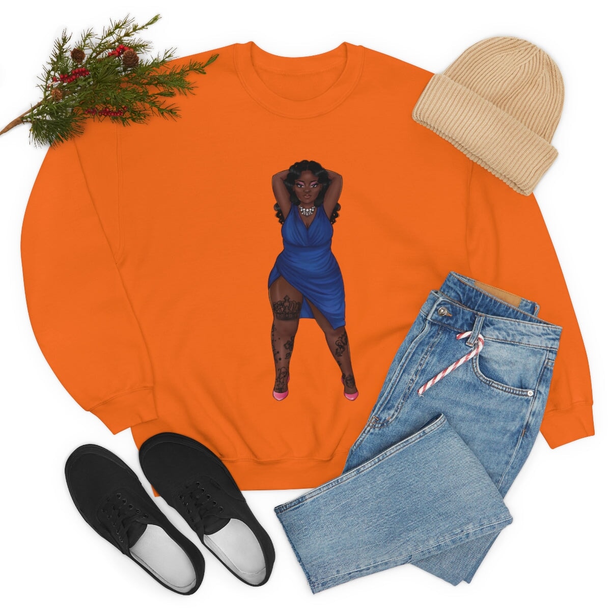 My Beautiful Fluff Show Off Your Fluff Kendra Unisex Heavy Blend Crewneck Sweatshirt Sweatshirt Printify