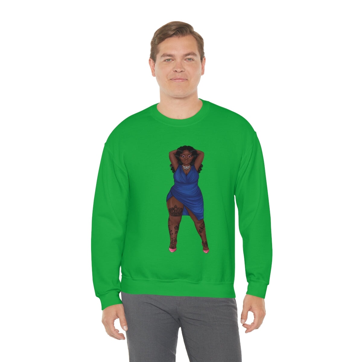 My Beautiful Fluff Show Off Your Fluff Kendra Unisex Heavy Blend Crewneck Sweatshirt Sweatshirt Printify