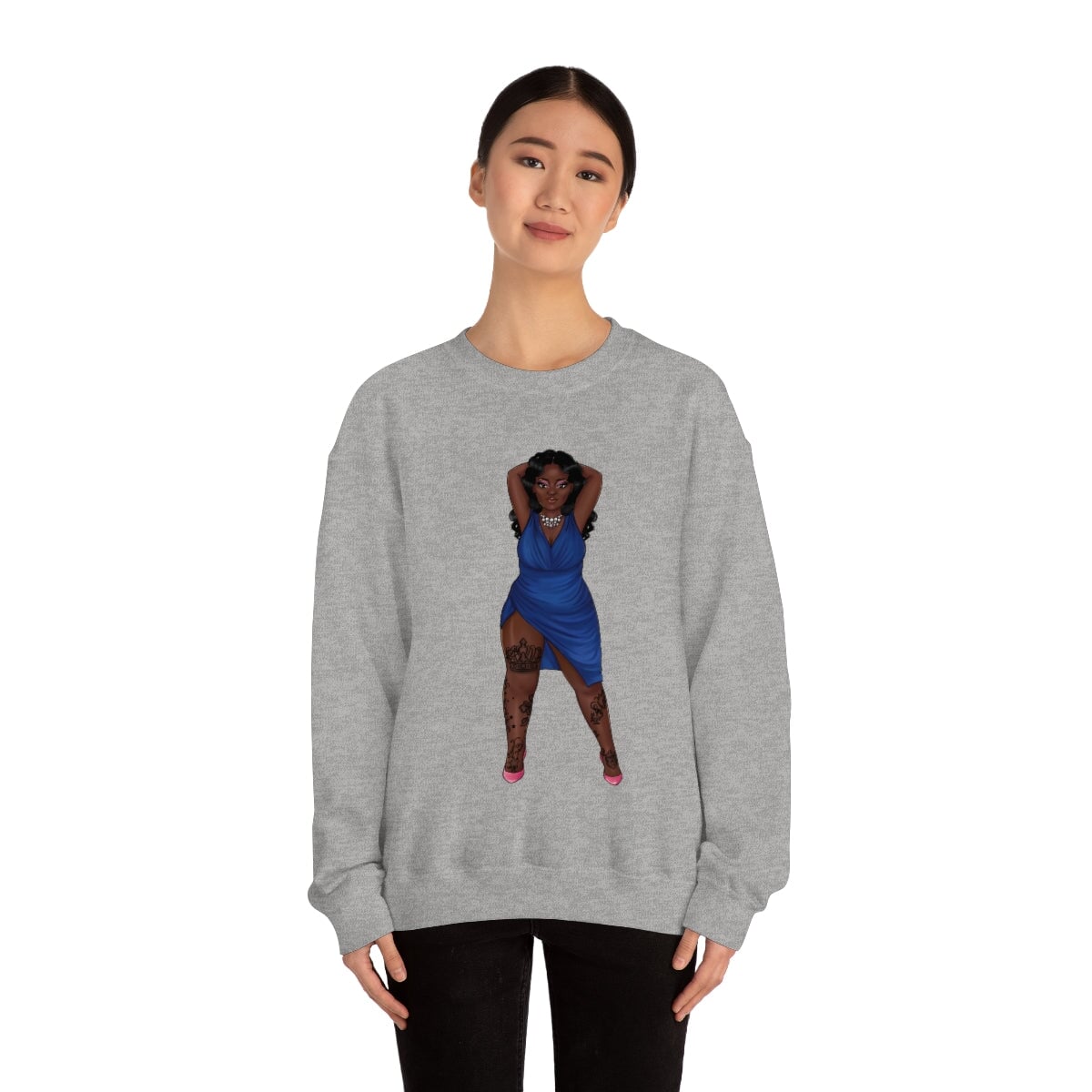 My Beautiful Fluff Show Off Your Fluff Kendra Unisex Heavy Blend Crewneck Sweatshirt Sweatshirt Printify 