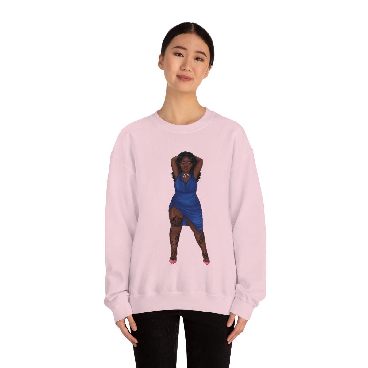 My Beautiful Fluff Show Off Your Fluff Kendra Unisex Heavy Blend Crewneck Sweatshirt Sweatshirt Printify