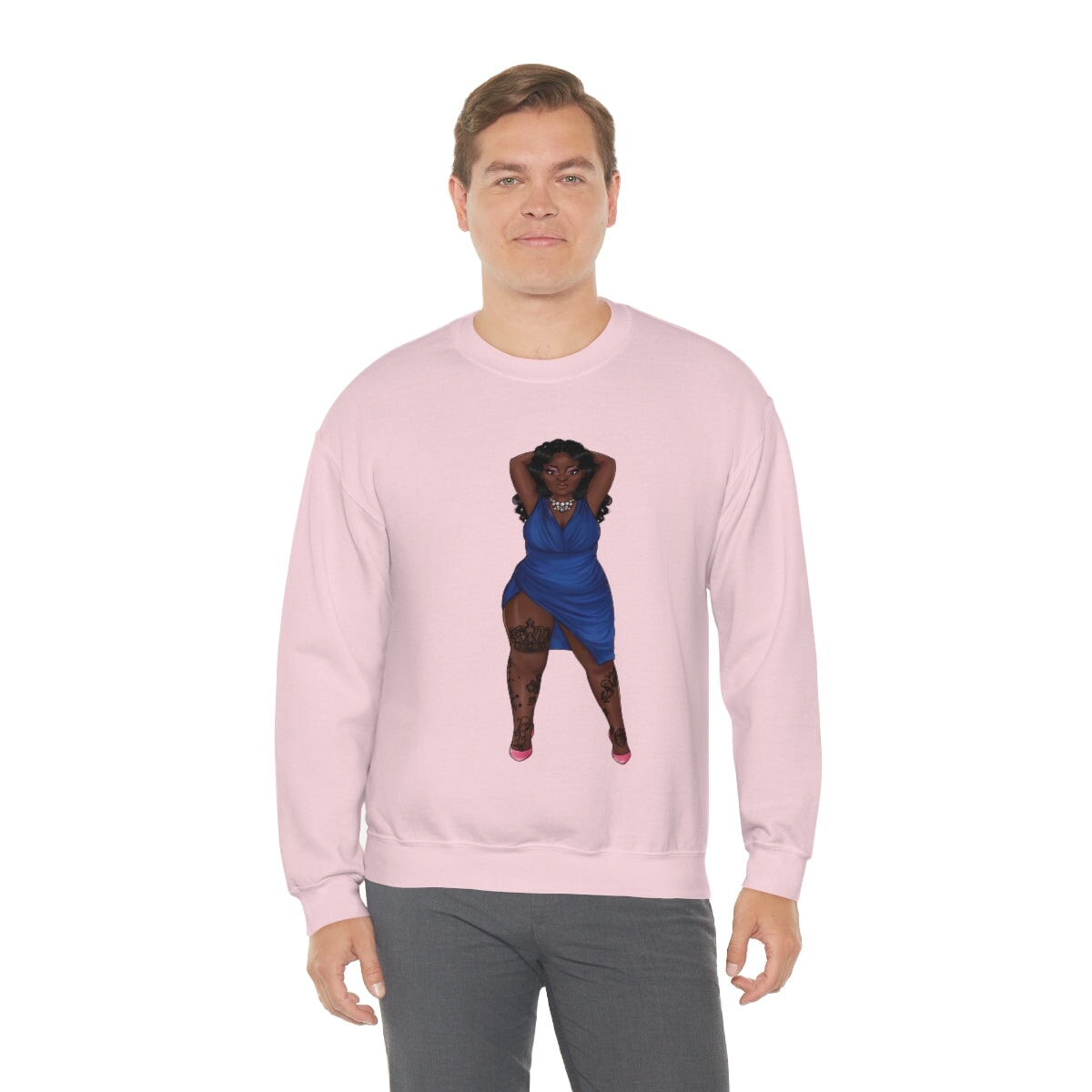 My Beautiful Fluff Show Off Your Fluff Kendra Unisex Heavy Blend Crewneck Sweatshirt Sweatshirt Printify