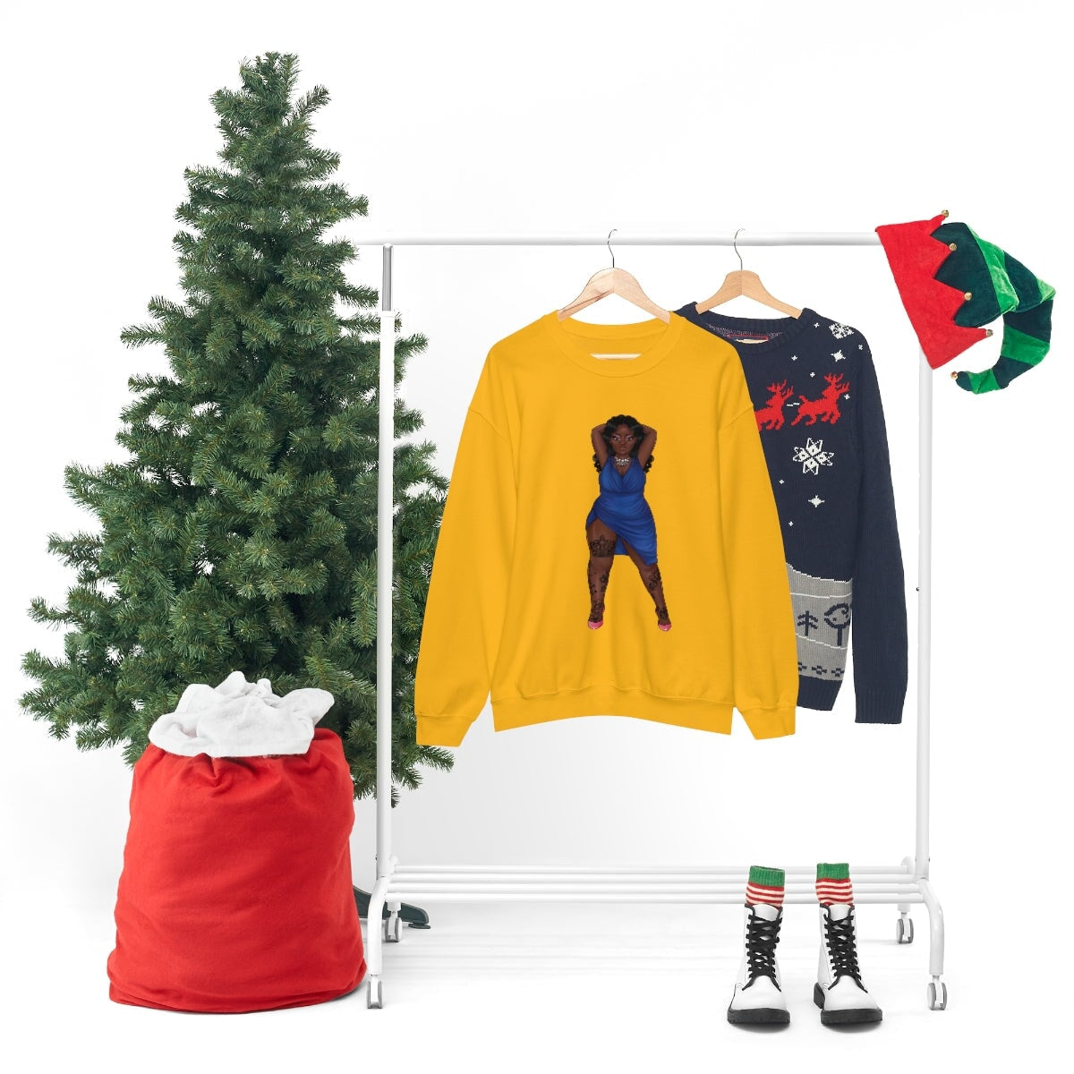 My Beautiful Fluff Show Off Your Fluff Kendra Unisex Heavy Blend Crewneck Sweatshirt Sweatshirt Printify