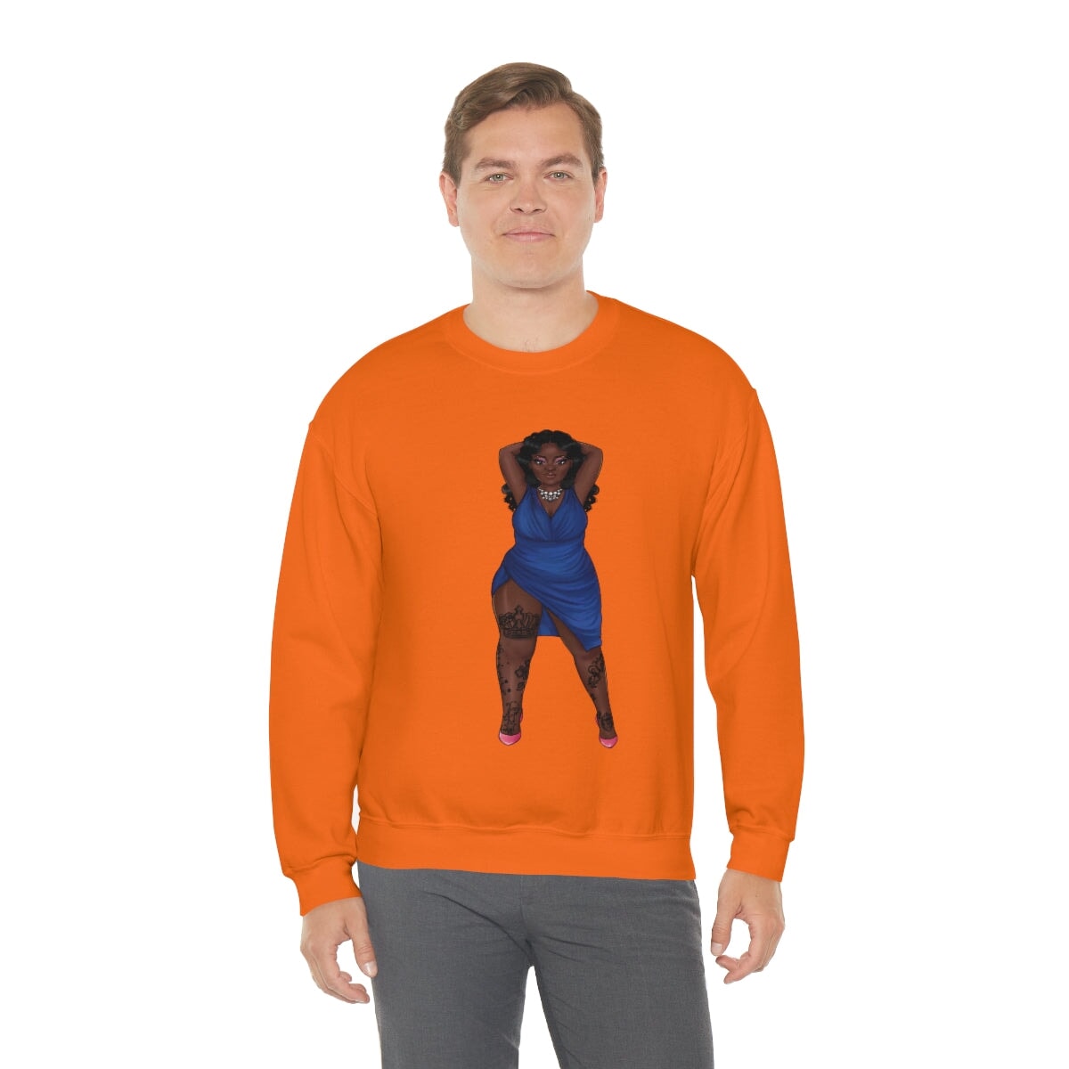 My Beautiful Fluff Show Off Your Fluff Kendra Unisex Heavy Blend Crewneck Sweatshirt Sweatshirt Printify