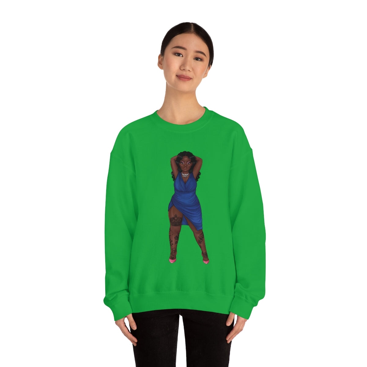 My Beautiful Fluff Show Off Your Fluff Kendra Unisex Heavy Blend Crewneck Sweatshirt Sweatshirt Printify