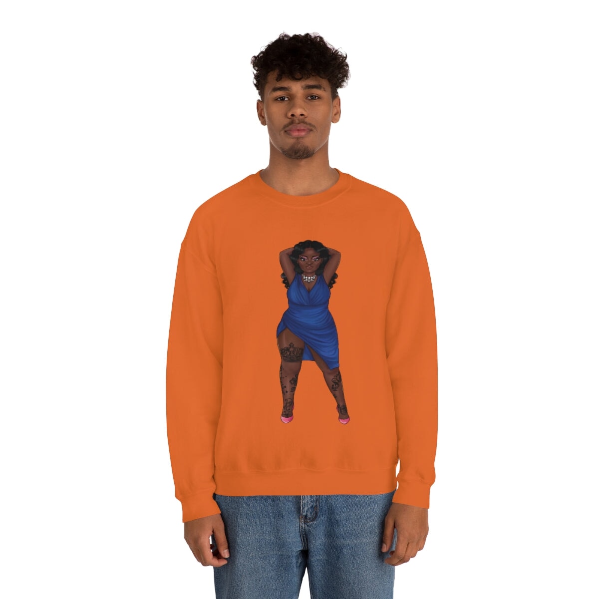 My Beautiful Fluff Show Off Your Fluff Kendra Unisex Heavy Blend Crewneck Sweatshirt Sweatshirt Printify