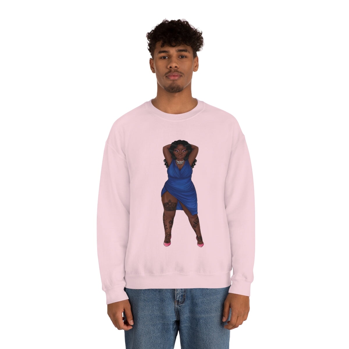 My Beautiful Fluff Show Off Your Fluff Kendra Unisex Heavy Blend Crewneck Sweatshirt Sweatshirt Printify