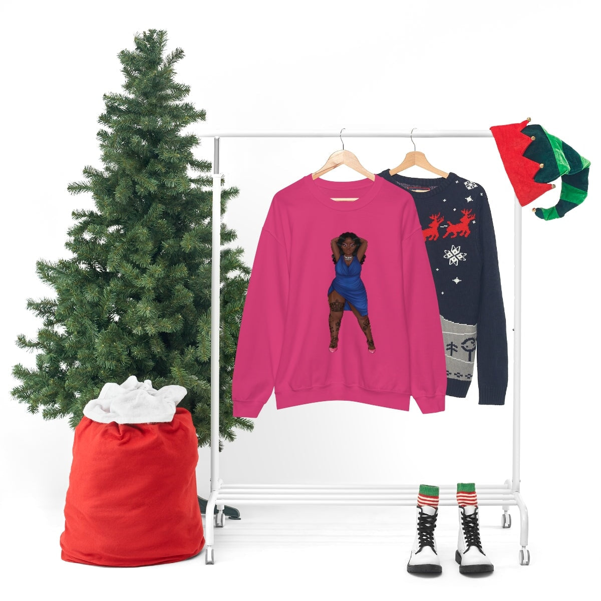 My Beautiful Fluff Show Off Your Fluff Kendra Unisex Heavy Blend Crewneck Sweatshirt Sweatshirt Printify