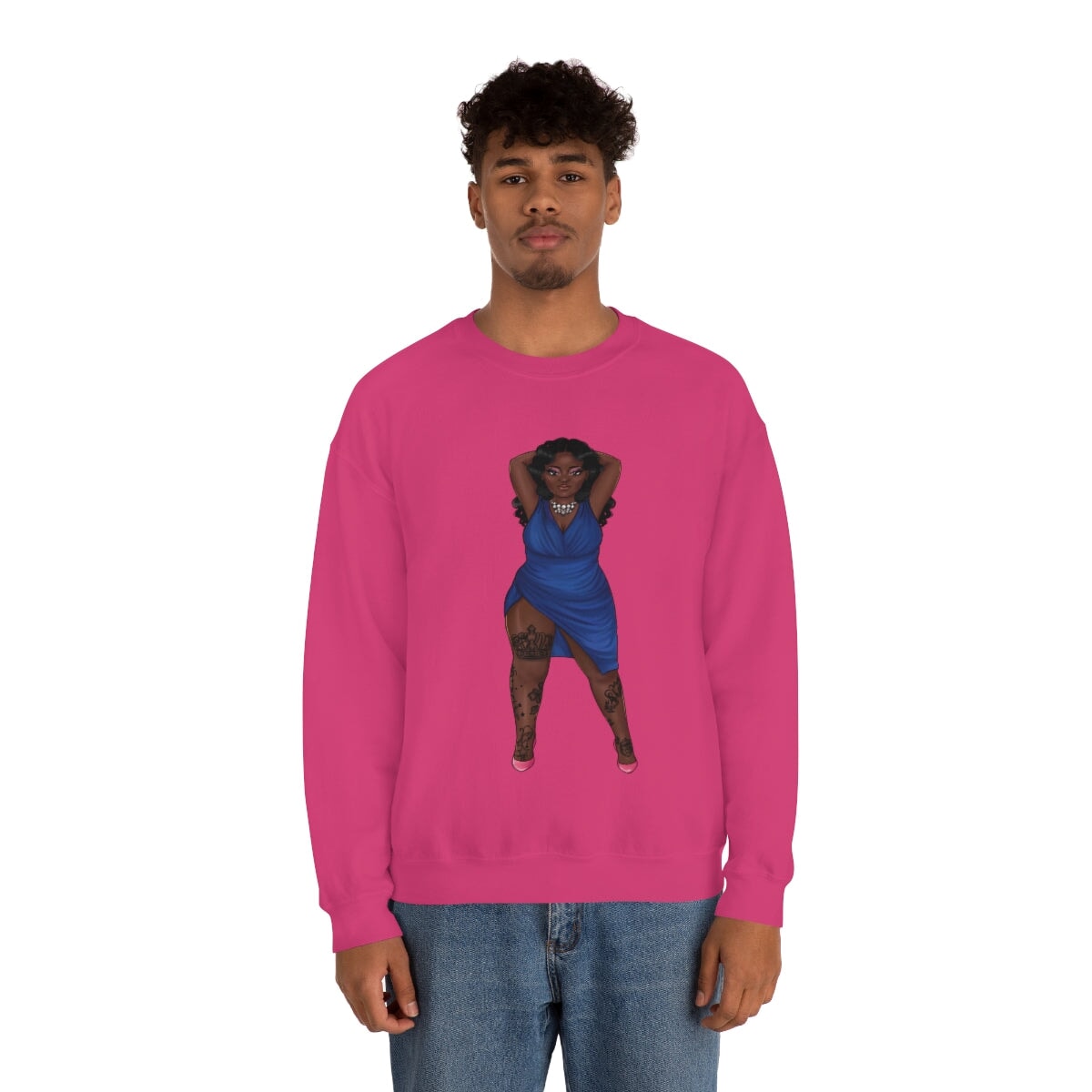 My Beautiful Fluff Show Off Your Fluff Kendra Unisex Heavy Blend Crewneck Sweatshirt Sweatshirt Printify