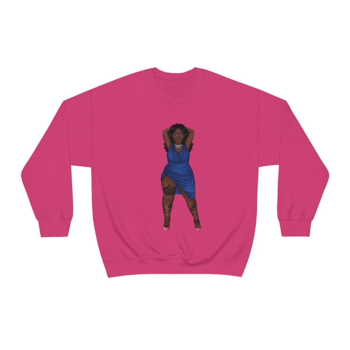 My Beautiful Fluff Show Off Your Fluff Kendra Unisex Heavy Blend Crewneck Sweatshirt Sweatshirt Printify S Heliconia