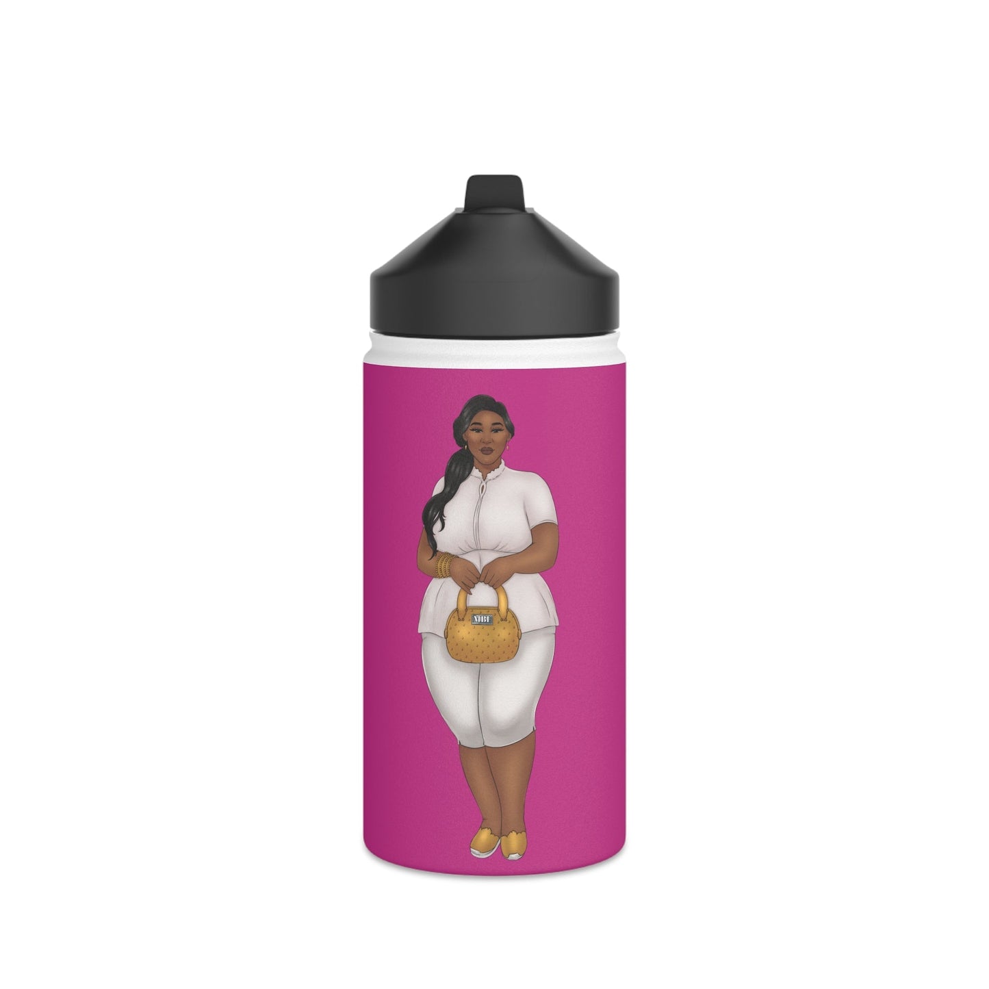 Nicole Stainless Steel Water Bottle Mug Printify 12oz White