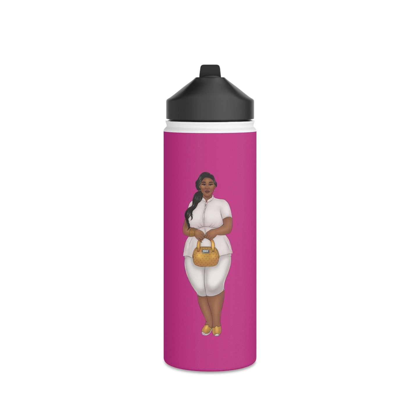 Nicole Stainless Steel Water Bottle Mug Printify 18oz White