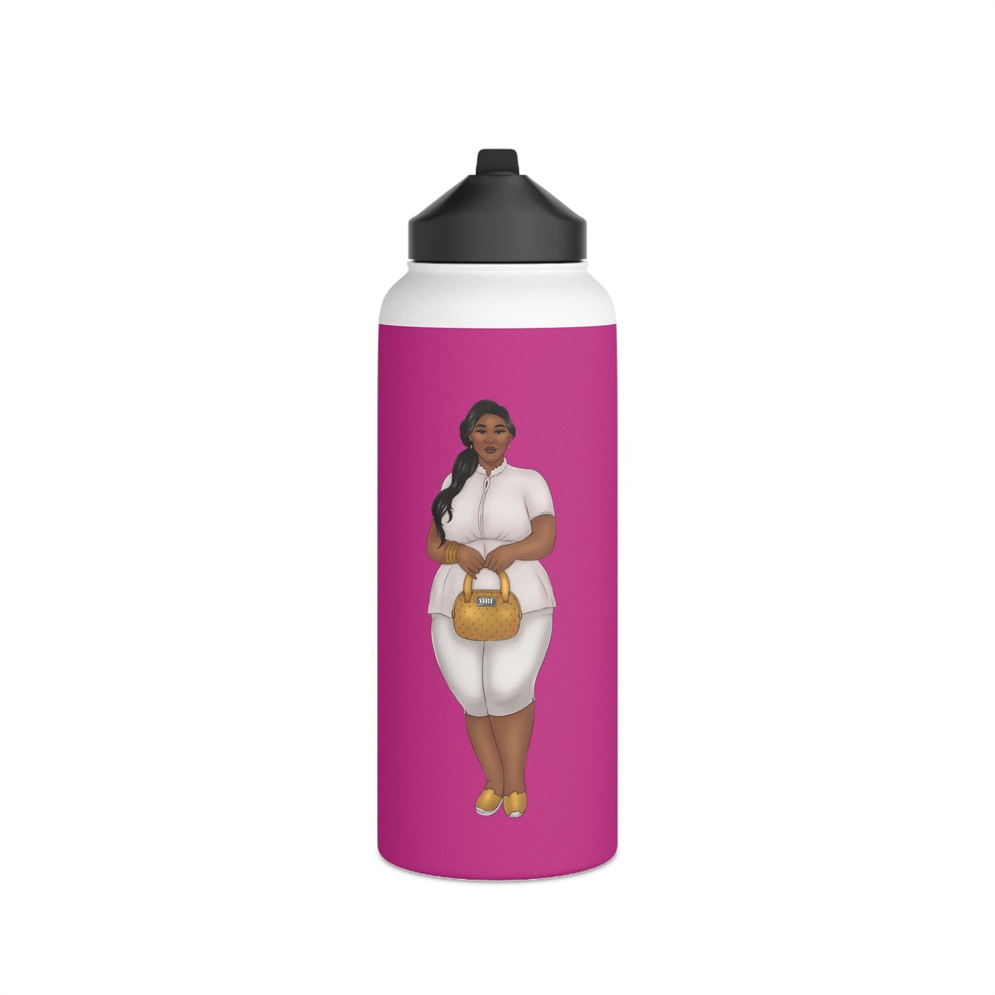 Nicole Stainless Steel Water Bottle Mug Printify 32oz White