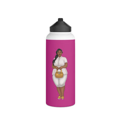 Nicole Stainless Steel Water Bottle Mug Printify 32oz White