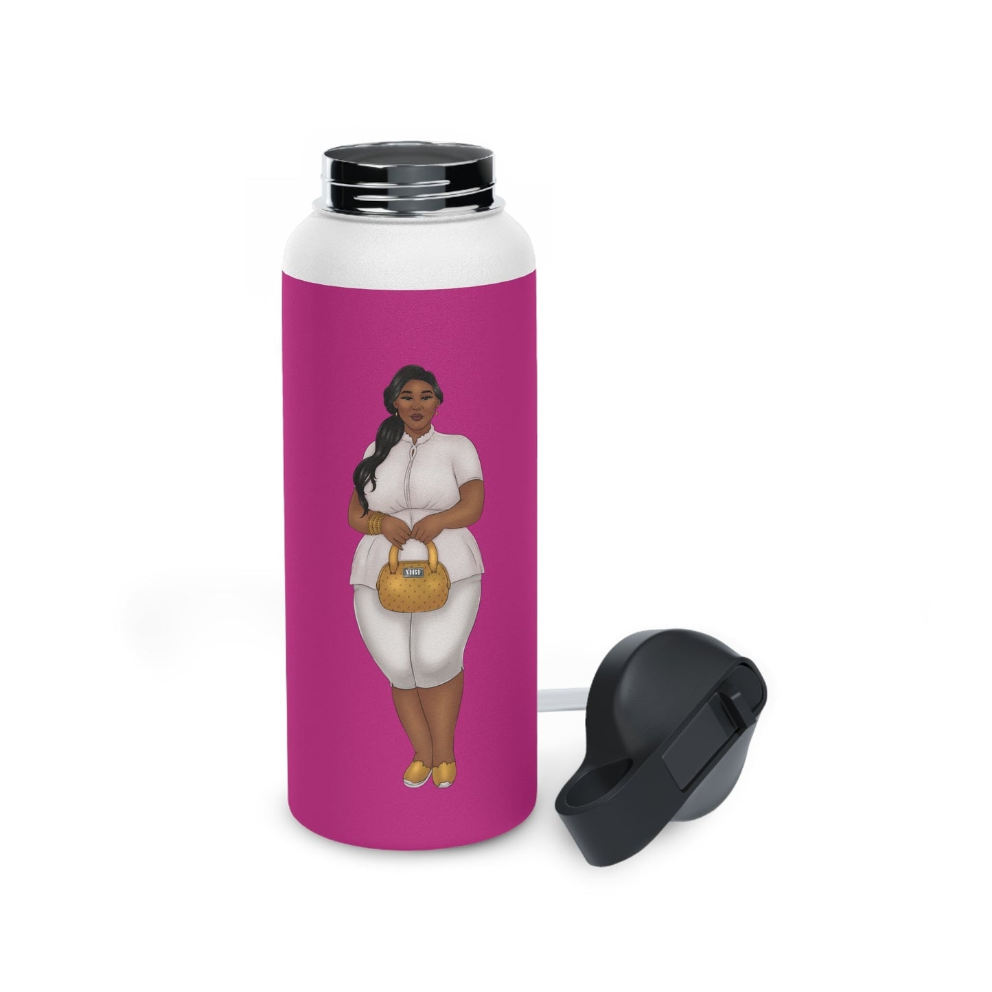 Nicole Stainless Steel Water Bottle Mug Printify