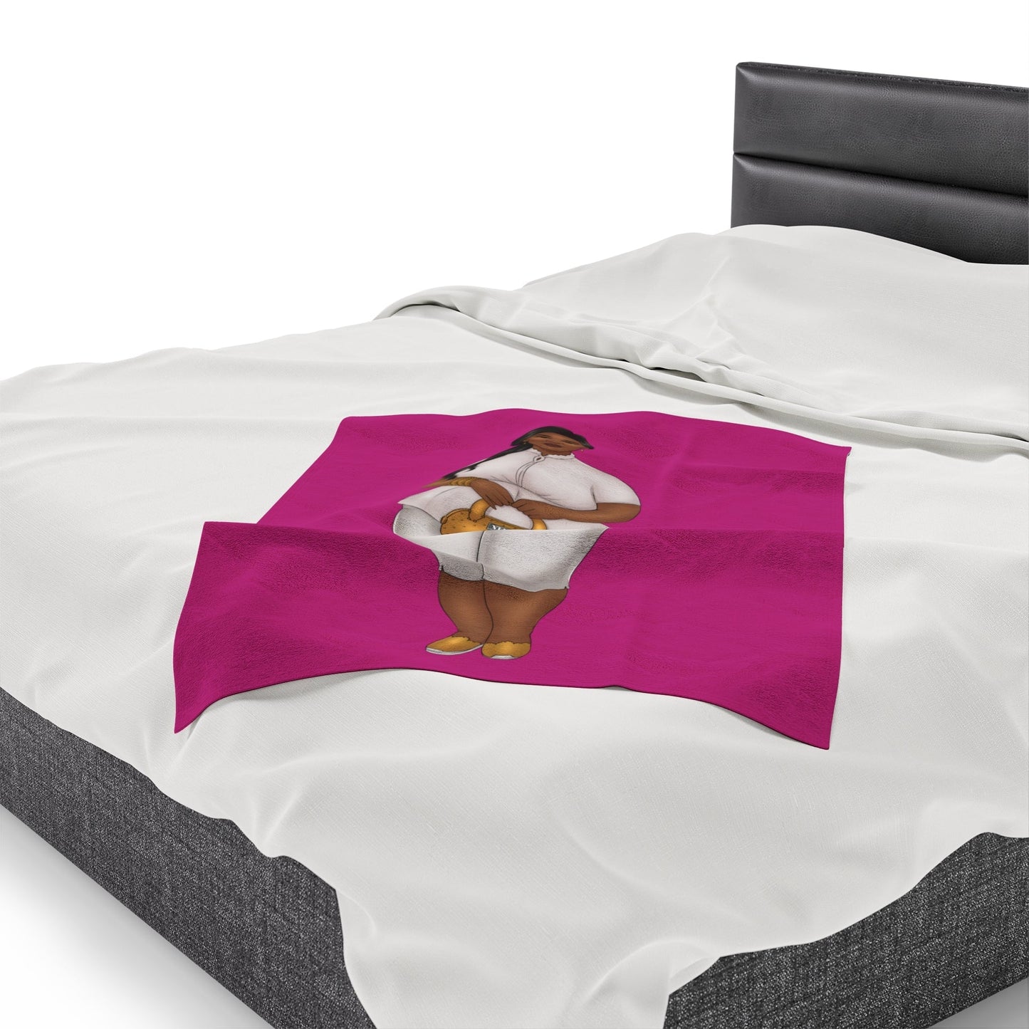 Nicole Velveteen Plush Blanket All Over Prints Printify