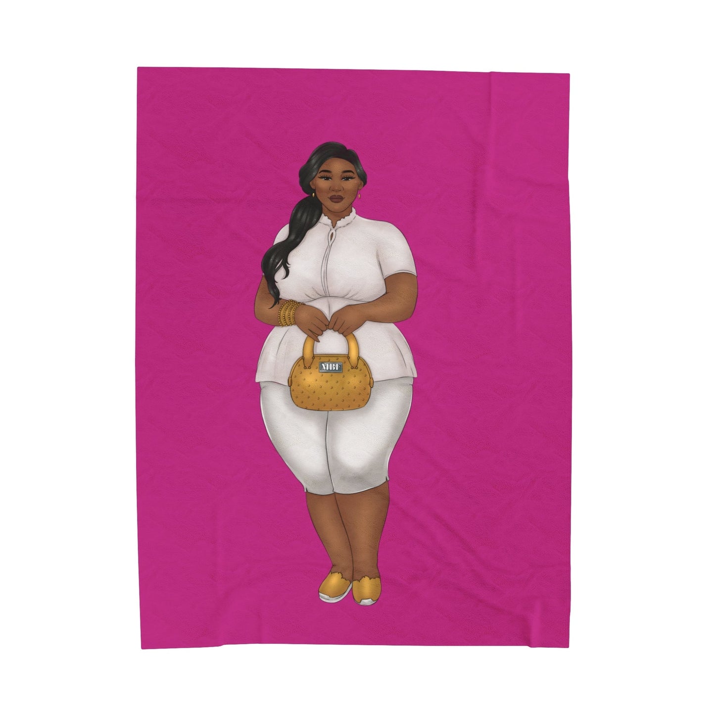 Nicole Velveteen Plush Blanket All Over Prints Printify 60" × 80"