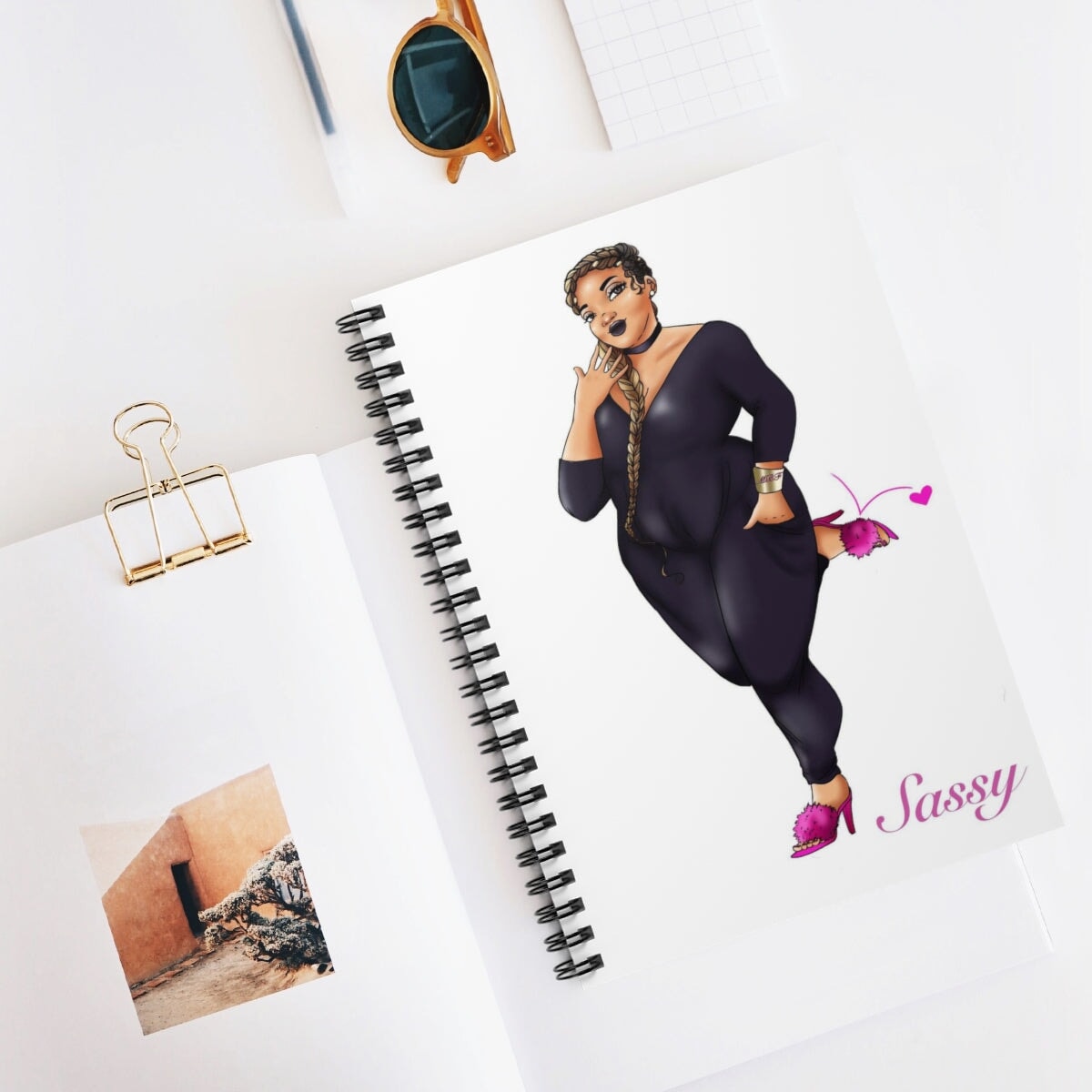 Rasheedah Sassy Notebook Paper products Printify