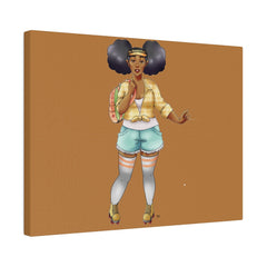 Retro Bopo Skater Matte Canvas, Stretched, 0.75" Canvas Printify