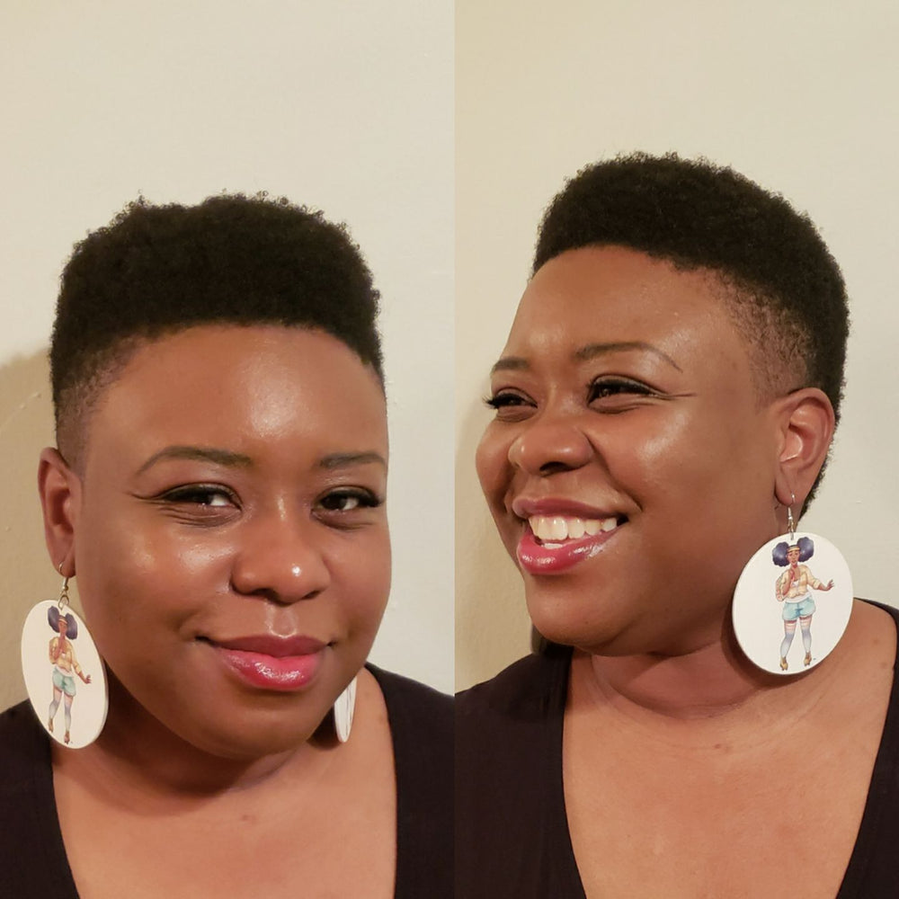 Retro Skater Girl Earrings PHYSICAL My Beautiful Fluff
