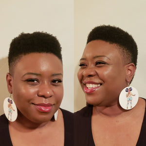 Retro Skater Girl Earrings PHYSICAL My Beautiful Fluff