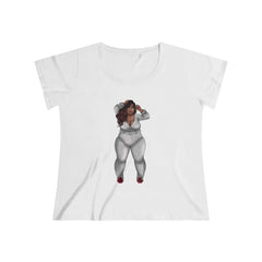 Romekia Curvy Short Sleeve T-shirt T-Shirt Printify 1 (14-16) White