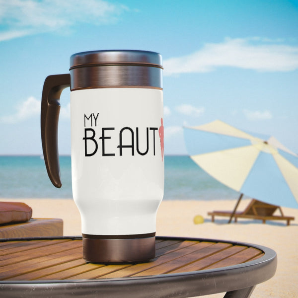 Stainless Steel Travel Mug with Handle, 14oz Mug Printify